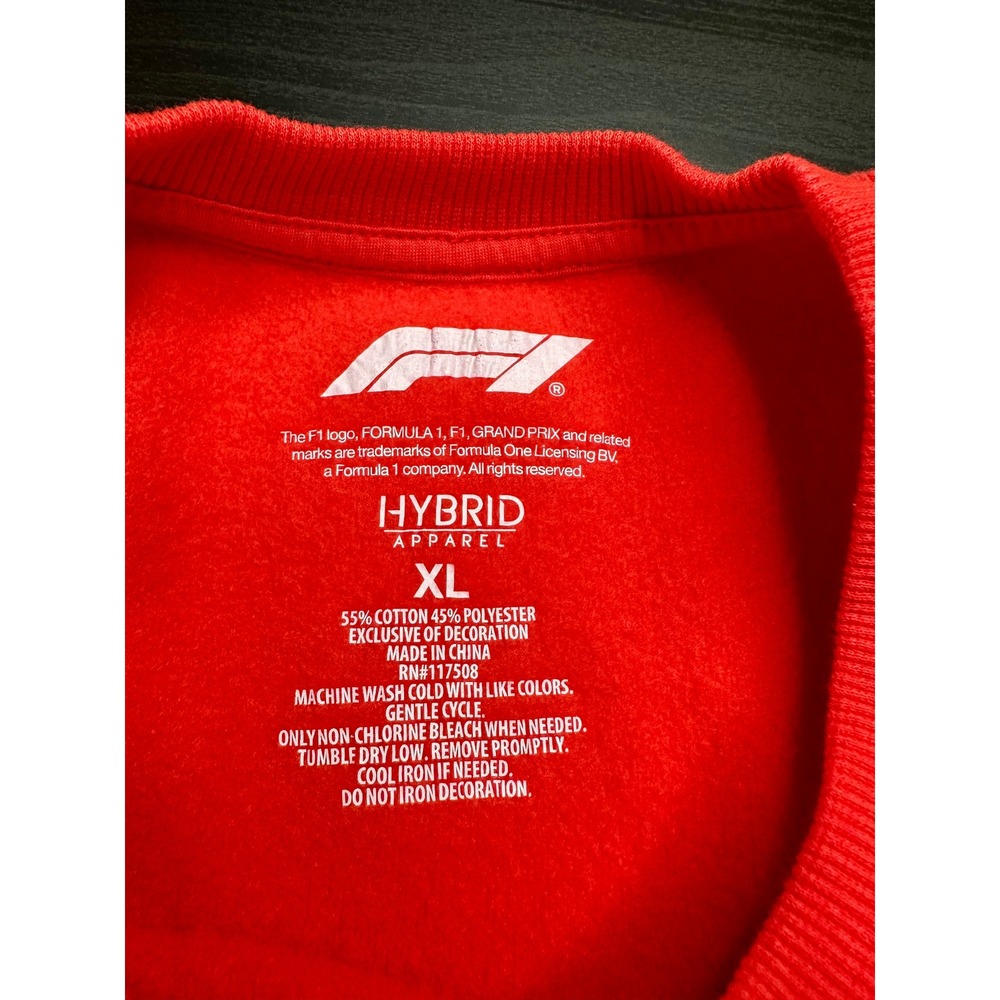 Formula 1 Racing Division Crewneck Sweater Mens XL Red F1 Pit Crew - Picture 3 of 5
